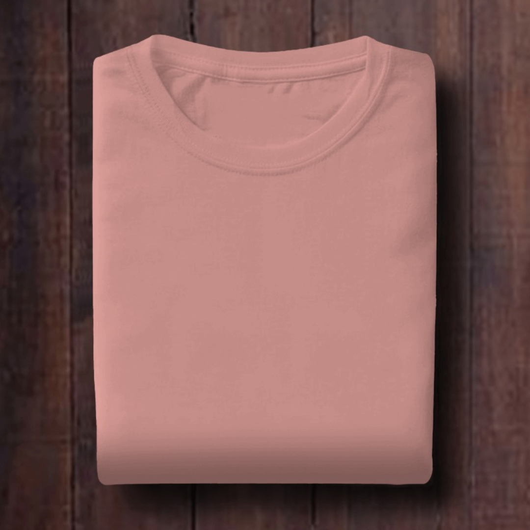 Flamingo: Unisex Solid Round Neck T-Shirt