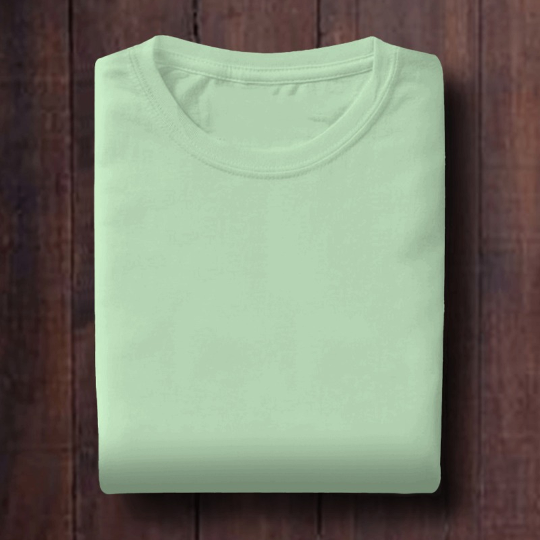 Jade: Unisex Solid Round Neck T-Shirt