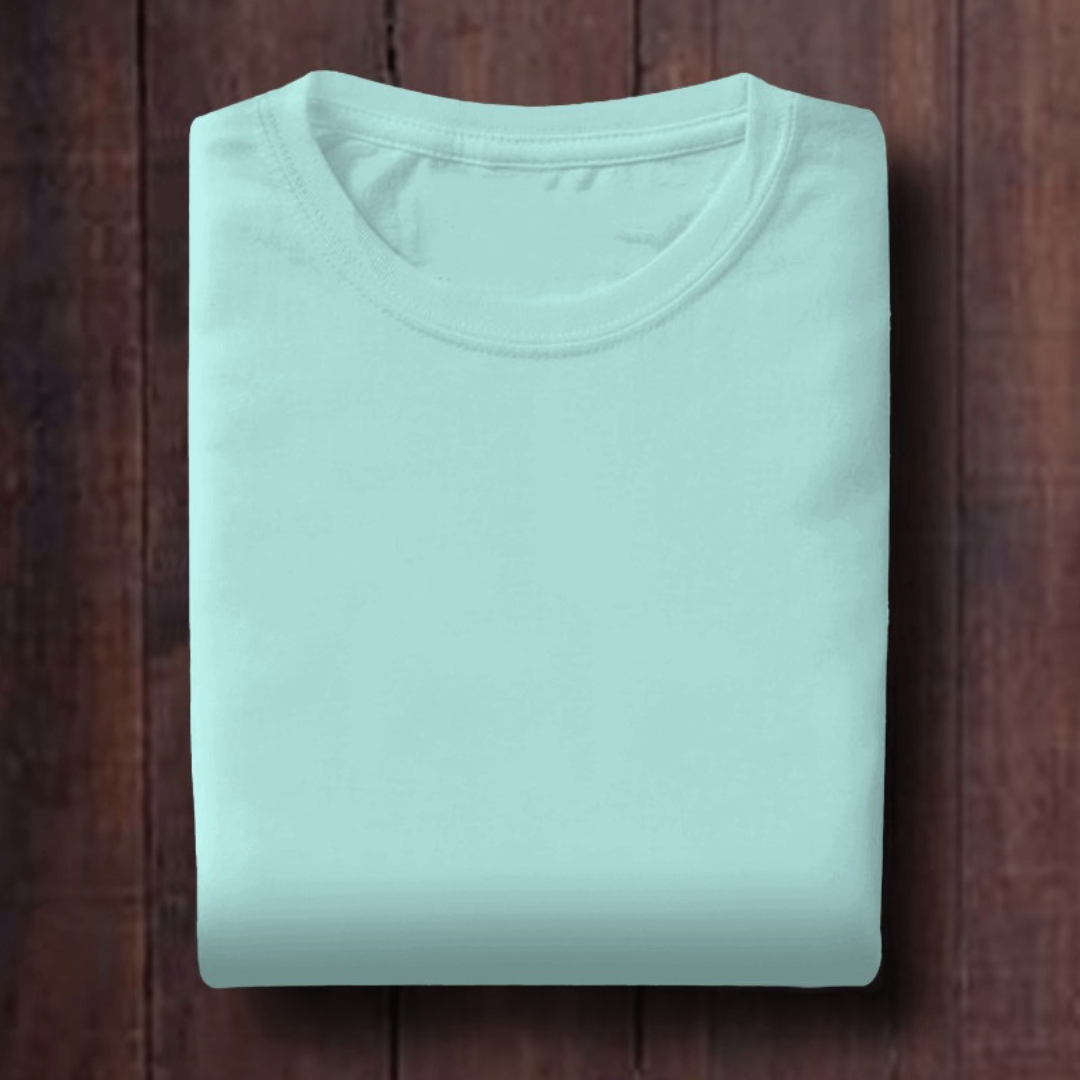 Mint: Unisex Solid Round Neck T-Shirt